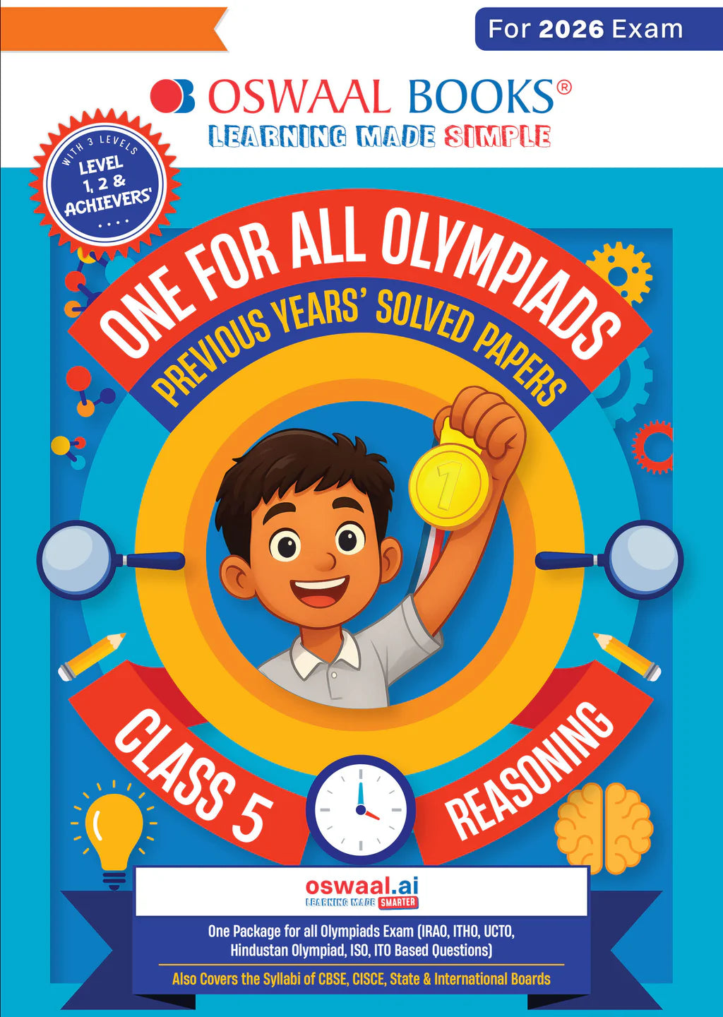 One For All Reasoning Olympiad Previous Years' Solved Papers Class 5 by Oswaal Books