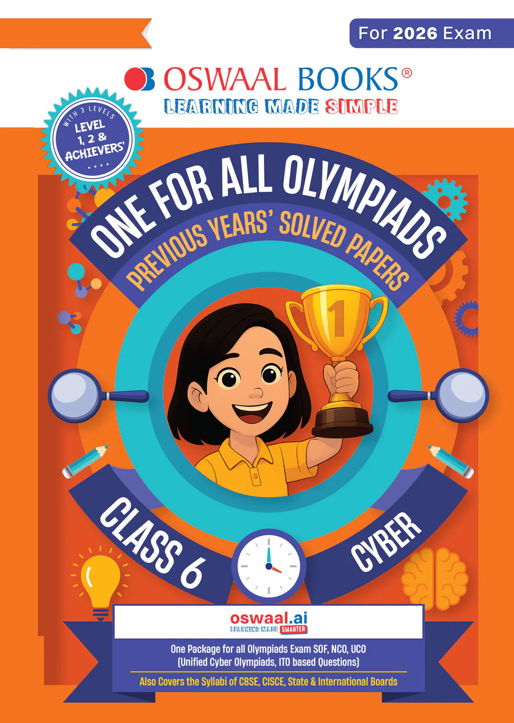 One For All Cyber Olympiad Previous Years' Solved Papers Class 6 by Oswaal Books