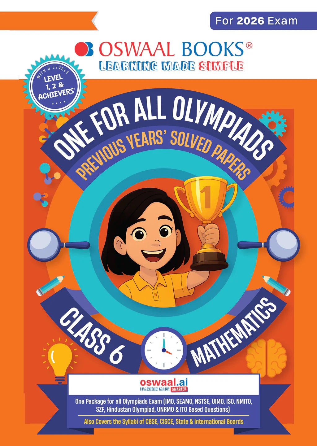 One For All Mathematics Olympiad Previous Years' Solved Papers Class 6 by Oswaal Books