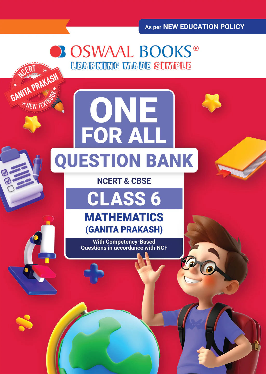 One For All Question Bank NCERT & CBSE for Class 6 Mathematics by Oswaal Books