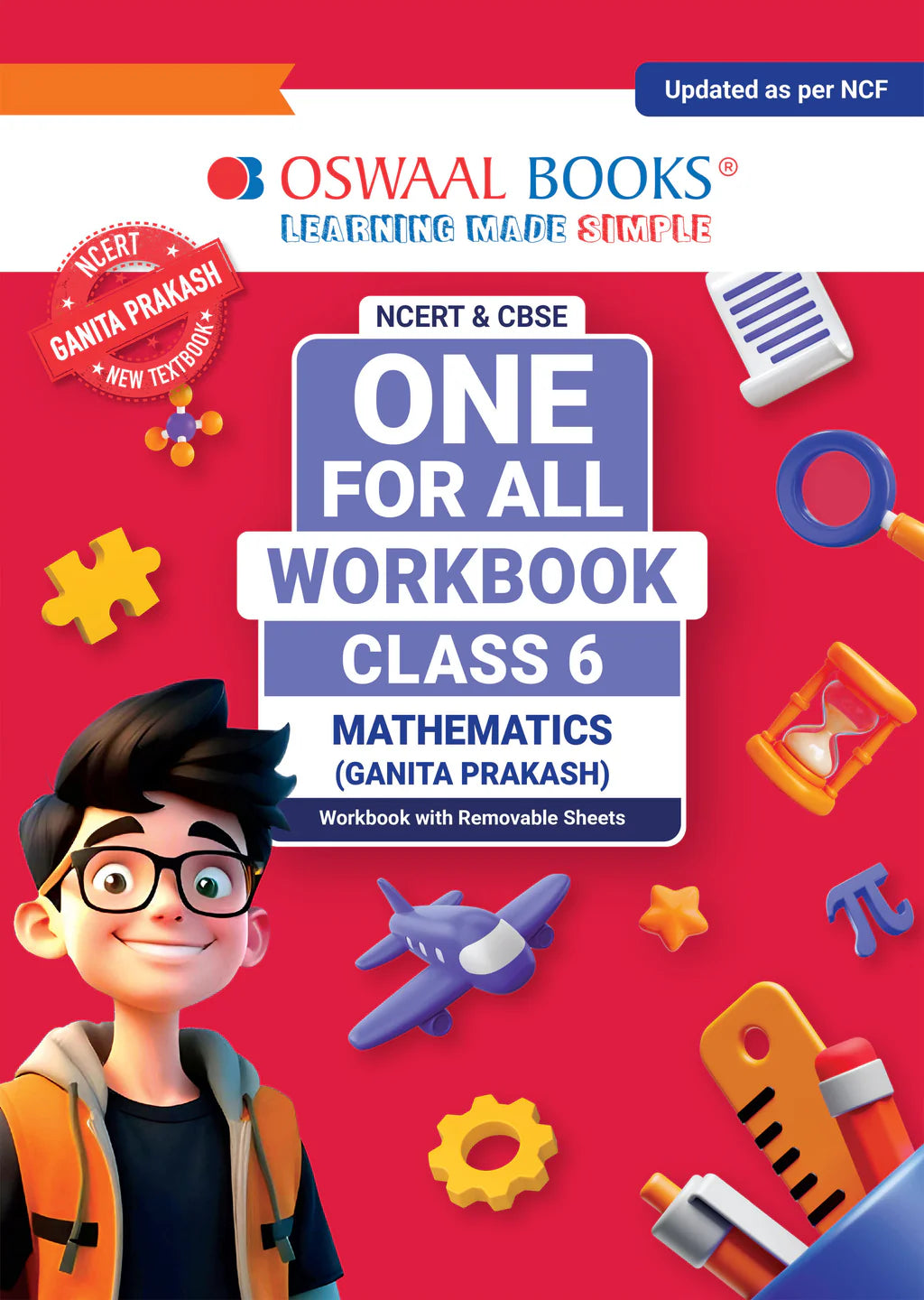 NCERT & CBSE One for all Workbook for Class 6 Mathematics (Ganita Prakash) by Oswaal Books