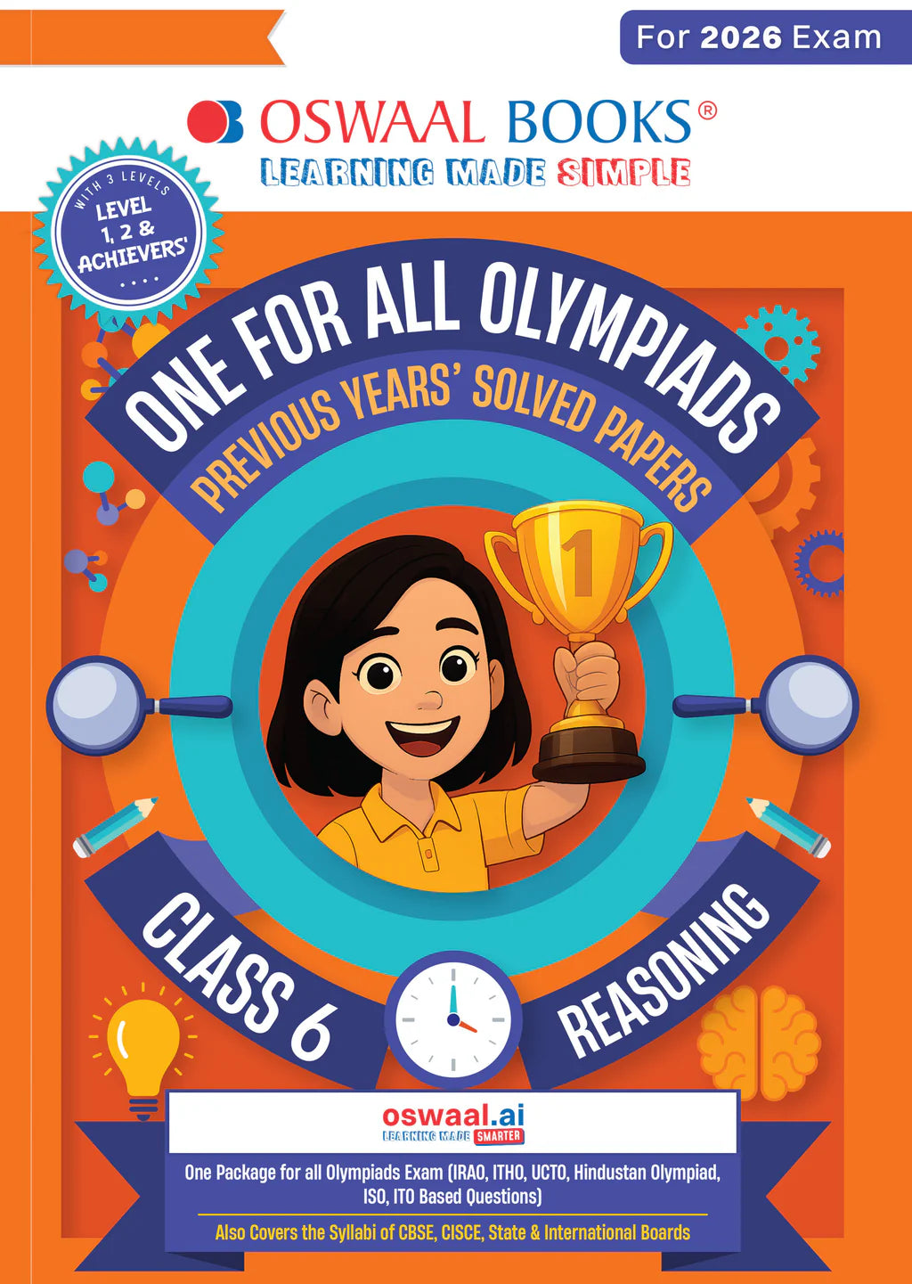 One For All Reasoning Olympiad Previous Years' Solved Papers Class 6 by Oswaal Books