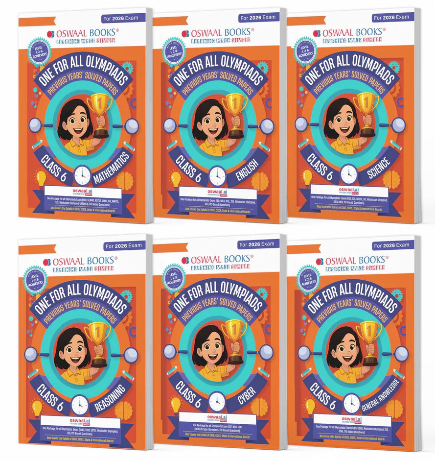 One For All Olympiad Previous Years' Solved Papers Class 6 (Set of 6 Books) by Oswaal Books