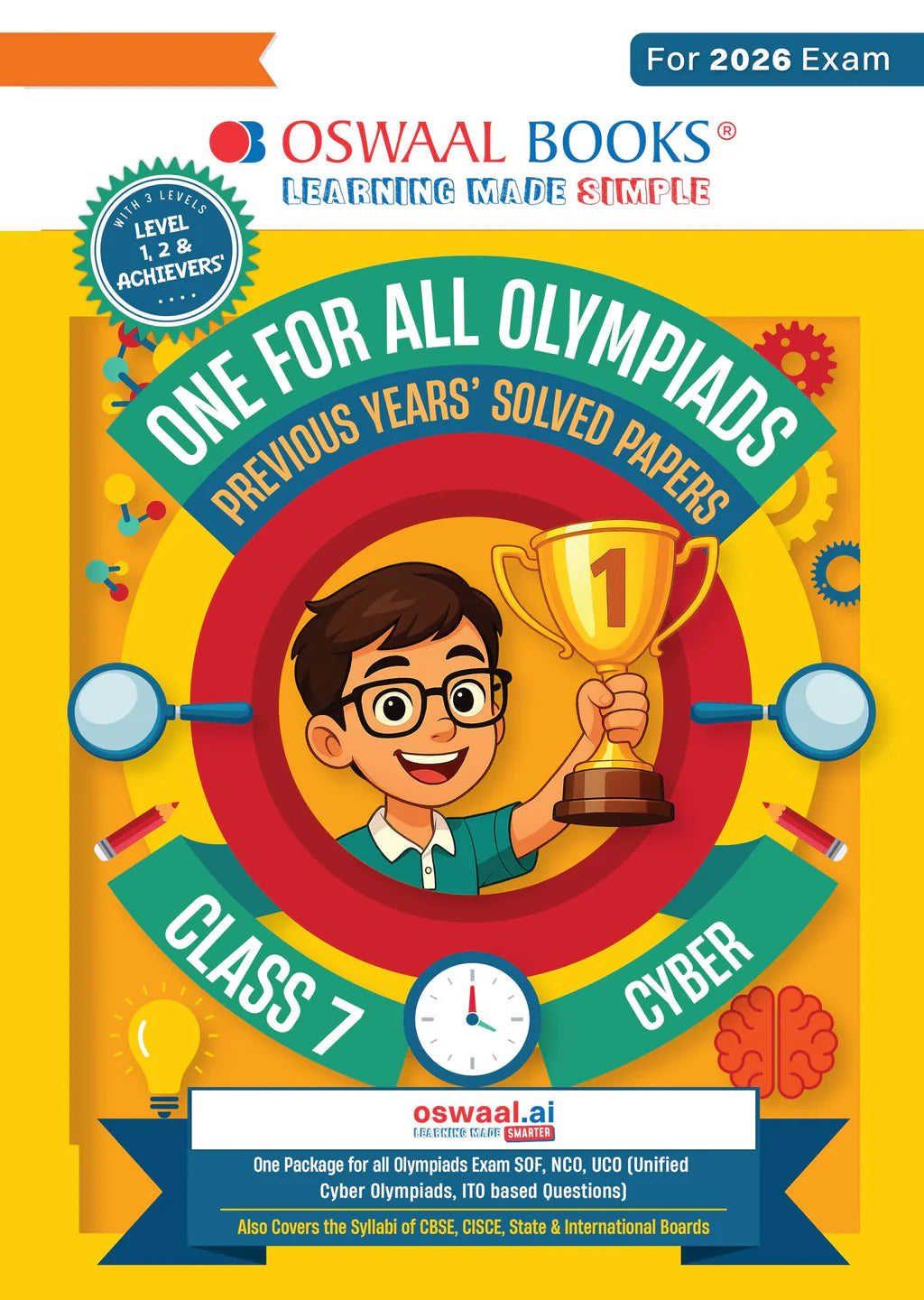 One For All Cyber Olympiad Previous Years' Solved Papers Class 7 by Oswaal Books