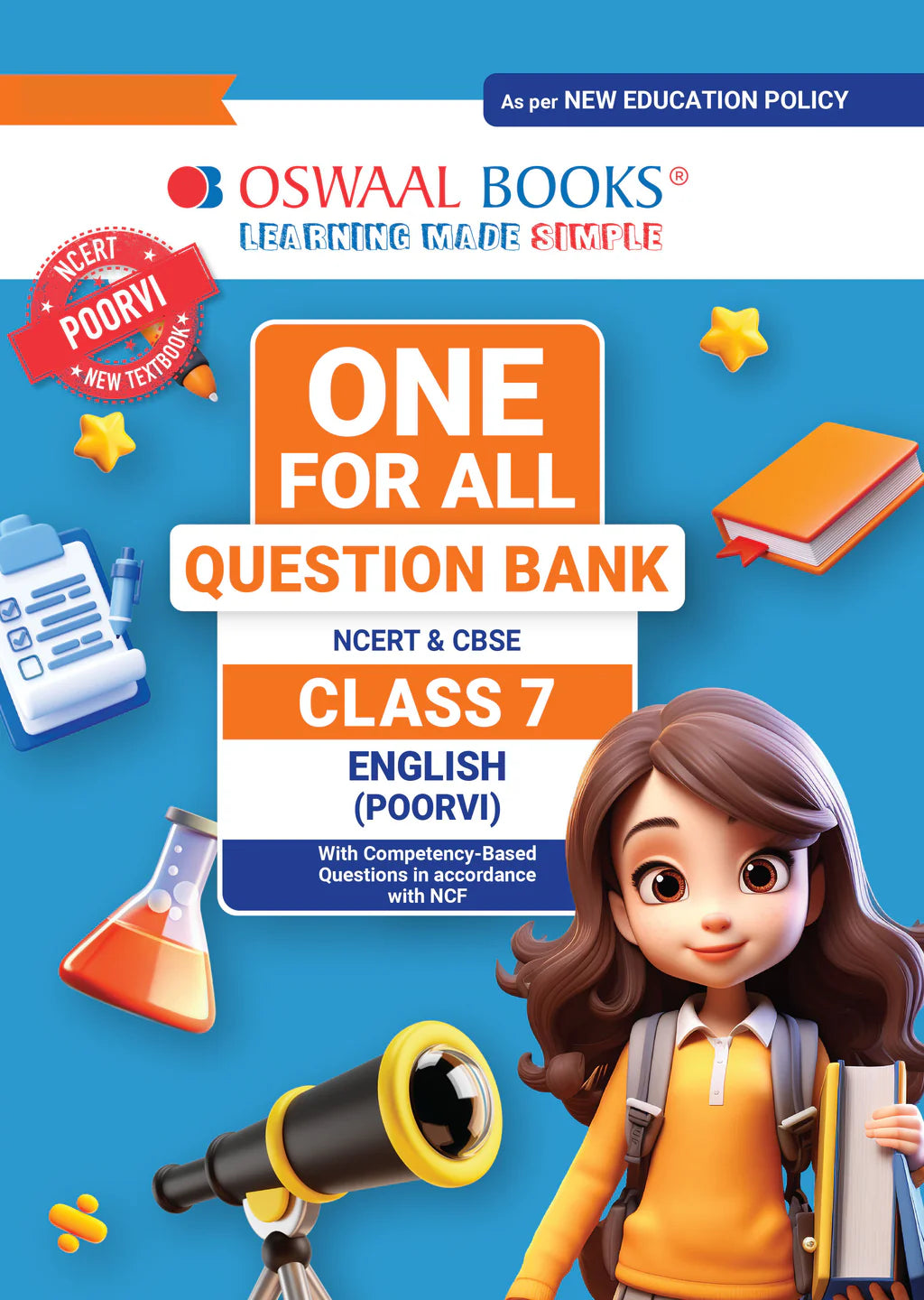 One For All Question Bank NCERT & CBSE for Class 7 English by Oswaal Books
