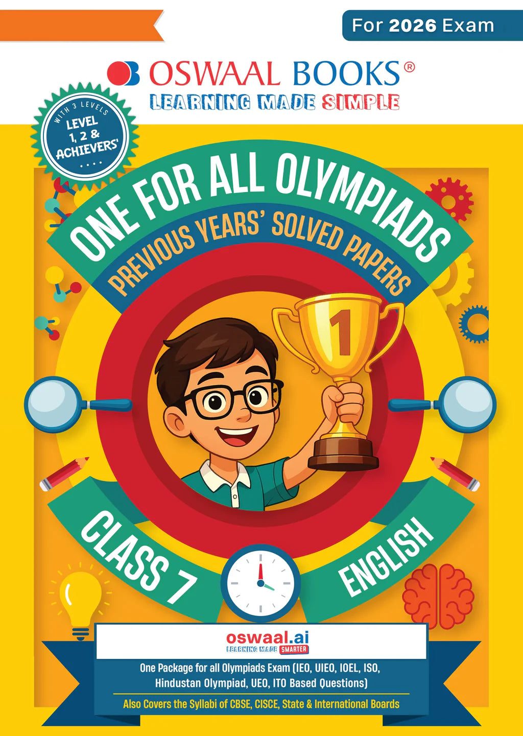 One For All English Olympiad Previous Years' Solved Papers Class 7 by Oswaal Books