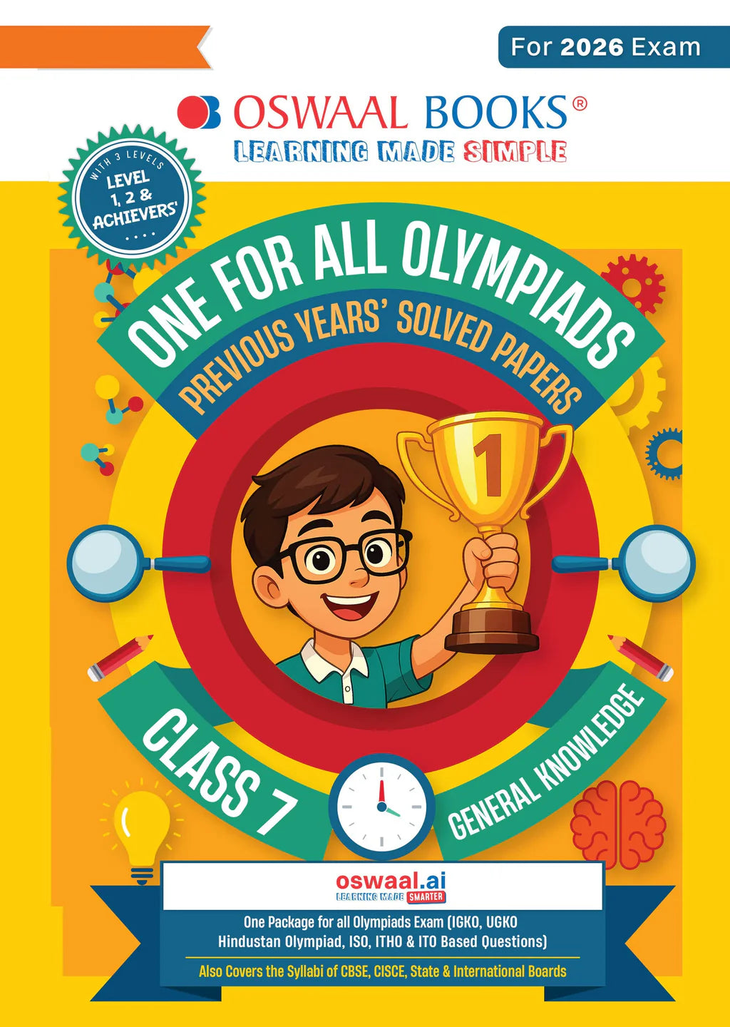 One For All General Knowledge Olympiad Previous Years' Solved Papers Class 7 by Oswaal Books