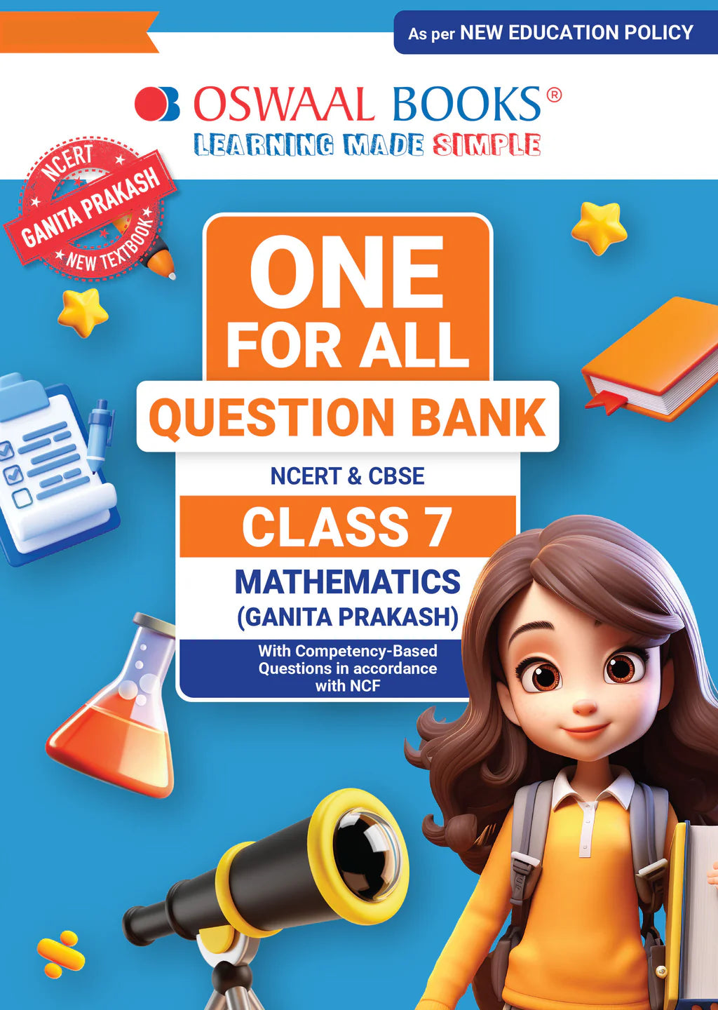One For All Question Bank NCERT & CBSE for Class 7 Mathematics by Oswaal Books