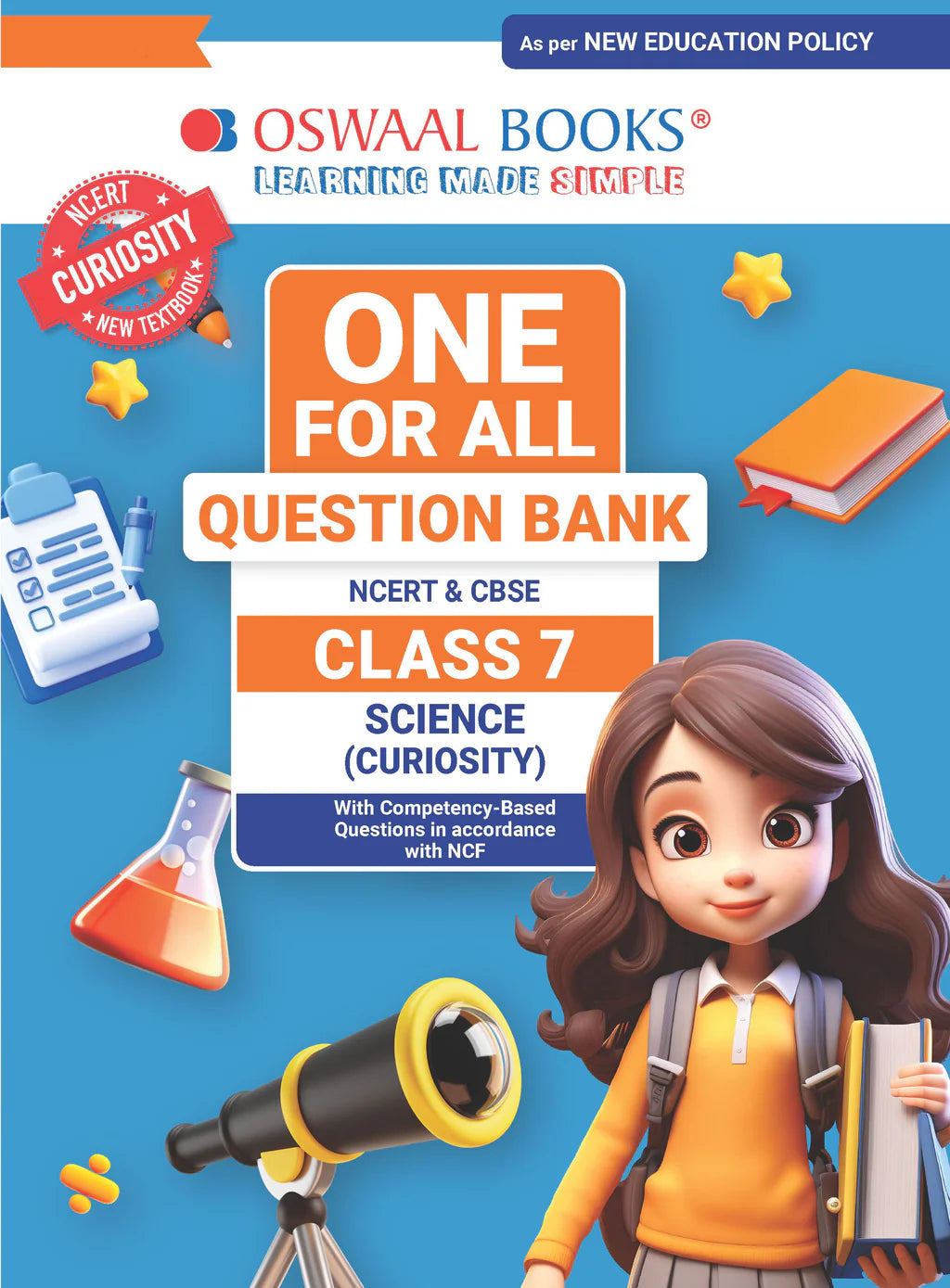 One For All Question Bank NCERT & CBSE for Class 7 Science by Oswaal Books