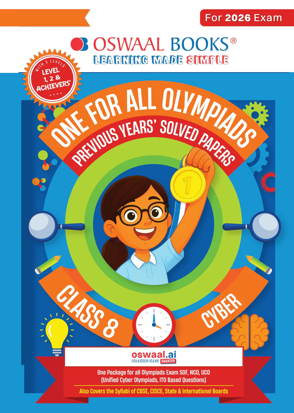 One For All Cyber Olympiad Previous Years' Solved Papers Class 8 by Oswaal Books