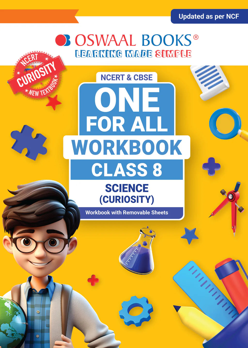 NCERT & CBSE One for all Workbook for Class 8 Science by Oswaal Books