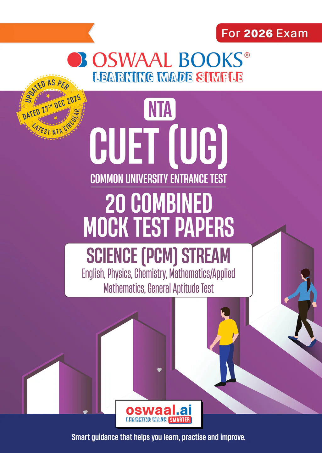 NTA CUET (UG) Mock Test Papers - Science PCM Stream (English, Physics, Chemistry, Maths, General Aptitude Test) Book By Oswaal Books