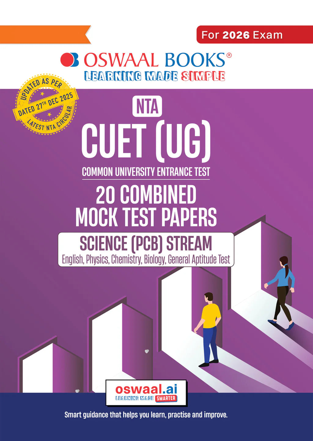 NTA CUET (UG) Mock Test Papers - Science PCB Stream (English, Physics, Chemistry, Biology, General Aptitude Test) Book By Oswaal Books