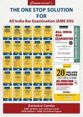 Commercial's EXCLUSIVE COMBO - One stop Solution to AIBE XXI (25 Bare Acts + Solved papers+ MCQs)