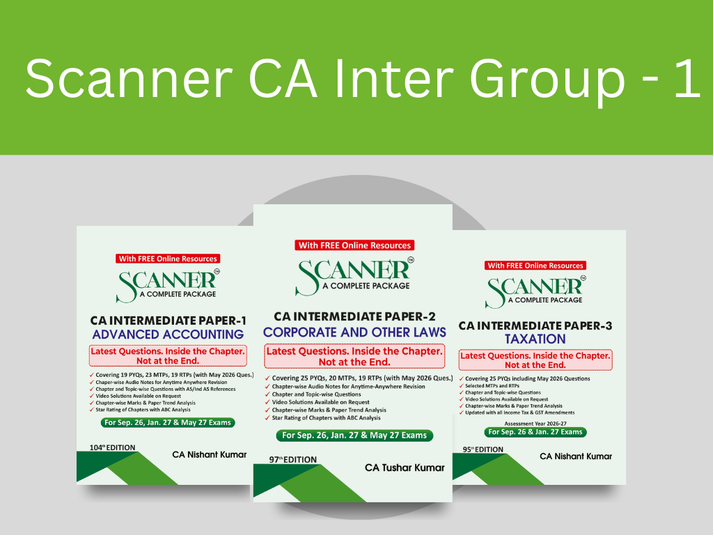 Shuchita Scanner Combo CA Inter Paper (1 to 3) Green Edition