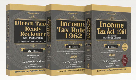 Commercial's Income Tax Complete Reference Set - Direct Tax Ready Reckoner, Income Tax Act and Income Tax Rules (2026) Books By Dr. Girish Ahuja and Adv. Rahul Agarwal