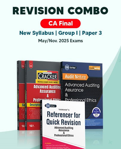 Taxmann's CA Final Revision Combo Audit (Class Notes + Cracker + Referencer - Set of 3 Books) By CA Pankaj Garg
