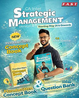 CA Inter Strategic Management Handwritten Concept Book and Question Bank Book by CA Amit Sharma