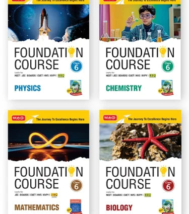 Foundation Course Class 6 - Physics, Chemistry, Mathematics and Biology (Set of 4 Books) By MTG Learning
