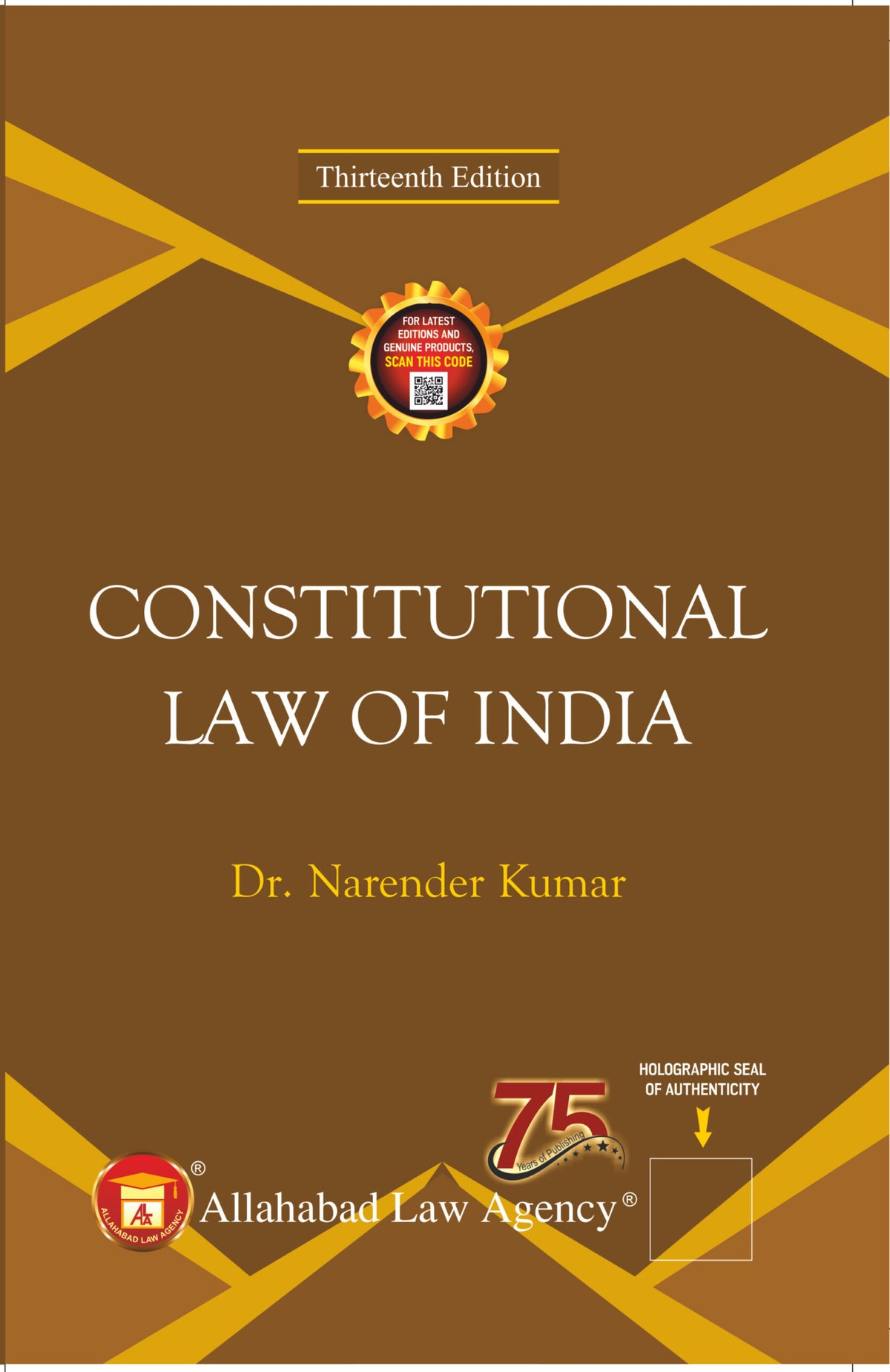 Allahabad Law Agency's Constitutional Law of India - Book By Dr Narender Kumar