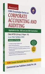 Commercial CMA Knowledge Series On Corporate Accounting and Auditing Book for CMA Inter by FCMA GC Rao