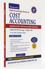 Commercial CMA Knowledge Series On Cost Accounting Book for CMA Inter by FCMA GC Rao