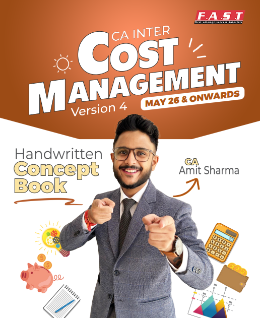 CA Inter Cost Management Full Book Set (Handwritten Notes + Question Bank + MCQ) By CA Amit Sharma