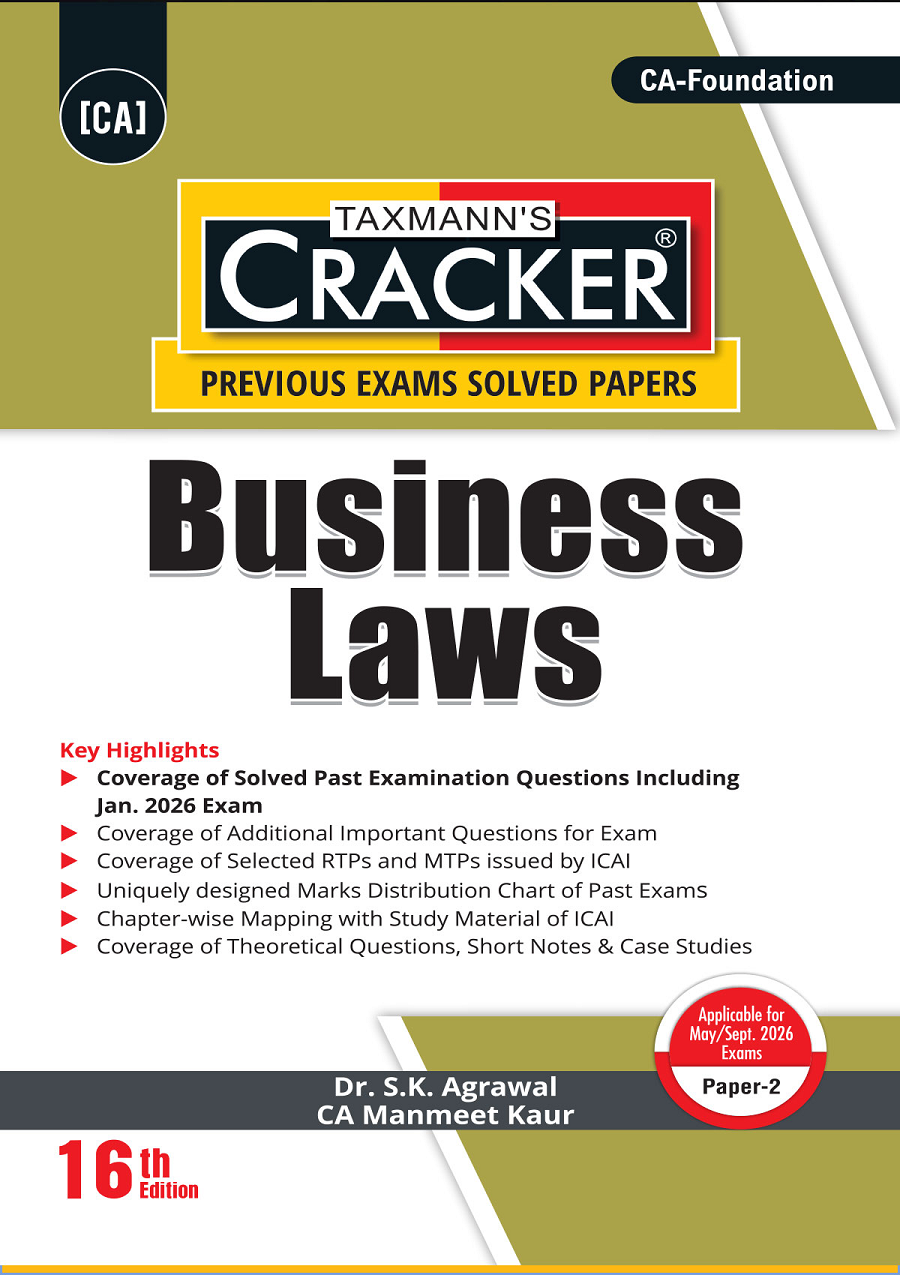 Taxmann's CA Foundation Essentials Combo Business Laws (Study Material + Cracker - Set of 2 Books)