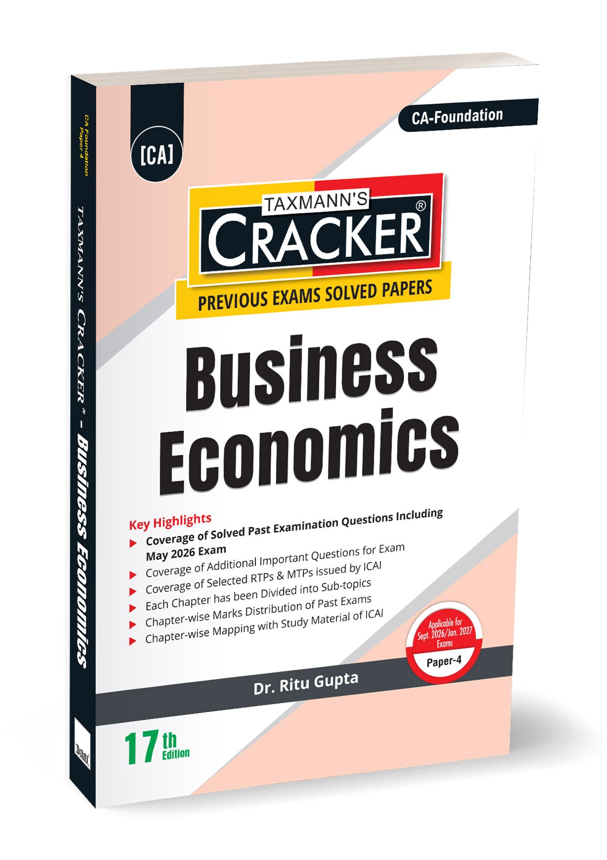 Taxmann Cracker - Business Economics Book for CA Foundation by Dr Ritu Gupta