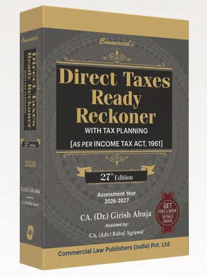 Commercial's Direct Taxes Ready Reckoner with Tax Planning Book By Dr. Girish Ahuja and Adv. Ravi Gupta