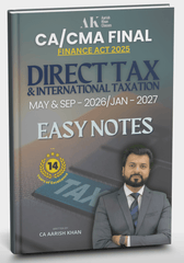 CA/CMA Final Direct Tax & International Taxation (Easy Notes) Colored Book Set by CA Aarish Khan