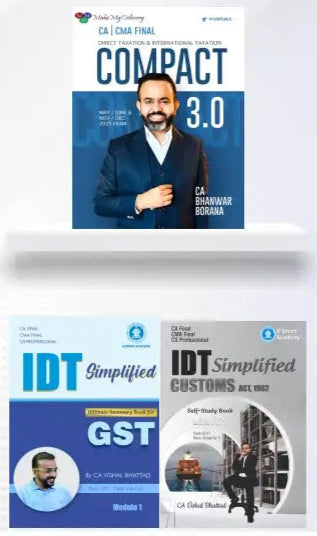 CA Final (DT - Compact + IDT - Simplified) Combo Book Set by CA Bhanwar Borana, CA Vishal Bhattad