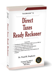 Book titled 'Direct Taxes Ready Reckoner' by Taxmann on a white background
