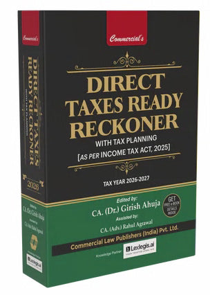 Commercial's Direct Taxes Ready Reckoner (Tax Year 2026 - 2027) Book By Dr. Girish Ahuja