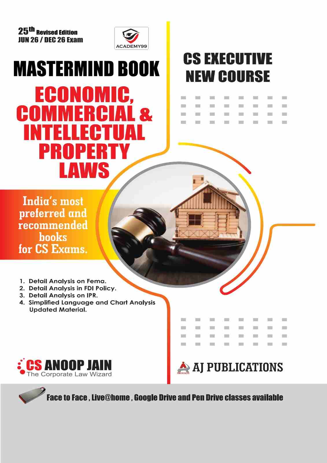 CS Executive Mastermind Book Economic Commercial & Intellectual Property Laws by CS Anoop Jain