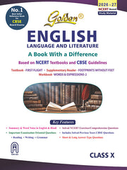 Golden's English - Language and Literature (Based on NCERT Textbook First Flight and Footprints without feet, includes Objective Type Question Bank) - Class 10 Study Material (Book)