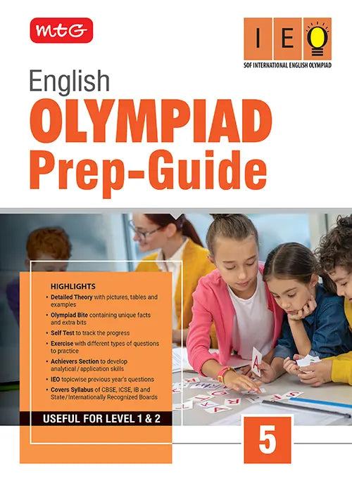 Class 5 Olympiad Prep-Guide (OPG) English (IEO) – Detailed Theory, Self Test For SOF - Book by MTG Learning