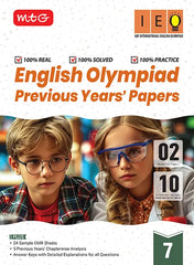 IEO Class-7 Olympiad Previous Years Papers (PYP) English with Sample OMR Sheet - Book By MTG Learning