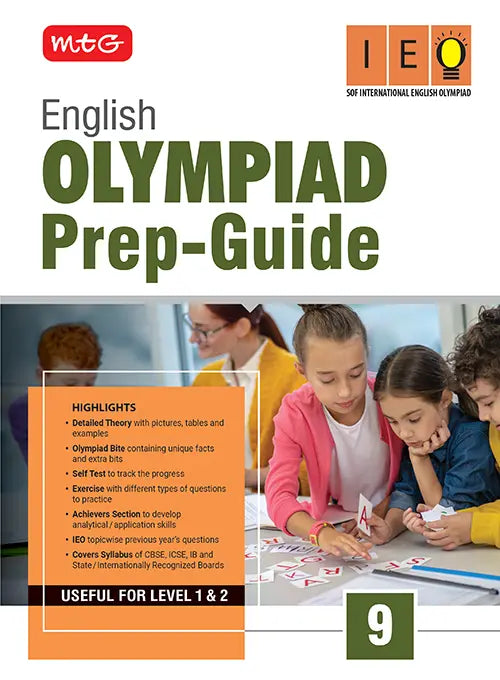 Class 9 Olympiad Prep-Guide (OPG) English (IEO) – Detailed Theory, Self Test For SOF - Book By MTG Learning