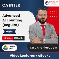 CA Inter Advanced Accounting (Regular) Video Lectures in English by CA Chiranjeev Jain (Google Drive + eBooks, 12 Months, 1.7 Views)