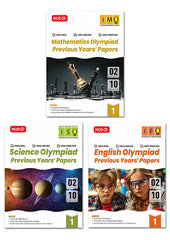 IMO-ISO-IEO Class-1 Olympiad Previous Years Papers - Mathematics, Science and English - Combo Pack By MTG Learning