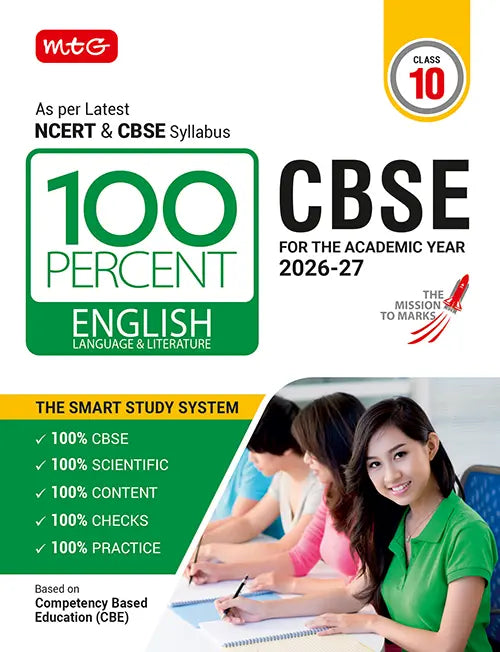 100 Percent NCERT and CBSE English Language and Literature Class 10 By MTG Learning