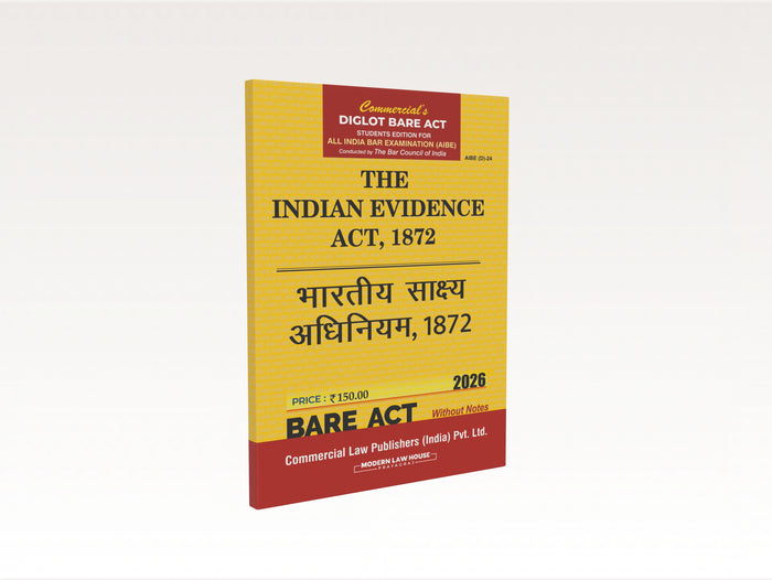 Commercial's The Indian Evidence Act, 1872 (AIBE) Diglot