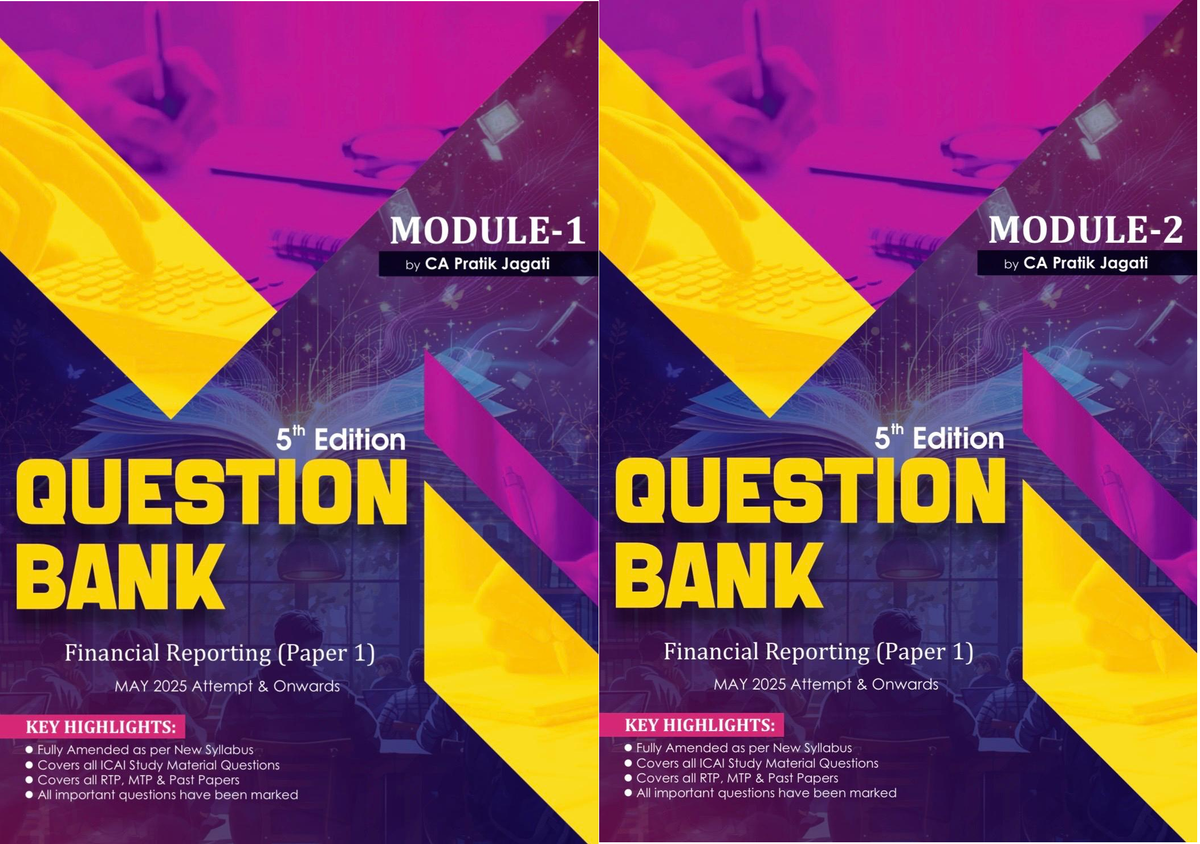 CA Final Financial Reporting (FR) Question Book (Set of 2 Volumes) by CA Pratik Jagati