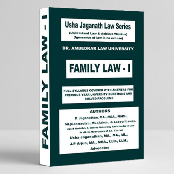 Family Law 1 (Ambedkar University) Book for LLB by P Jaganathan, Usha Jaganathan, JP Arjun