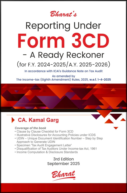 Bharat's Reporting under form 3CD – A Ready Reckoner Book by CA Kamal Garg
