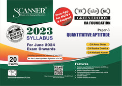 Scanner CA Foundation (2023 Syllabus) Paper-3 Quantitative Aptitude Green Edition.