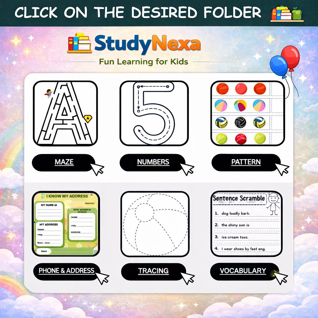 StudyNexa 16000+ Kids Learning Activities Bundle 🎯 | Worksheets, Games, Flashcards & Printable Learning Pack