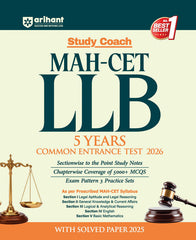 Study Coach MAH-CET LLB 5 Years COMMON ENTRANCE TEST 2026 by Arihant Publication