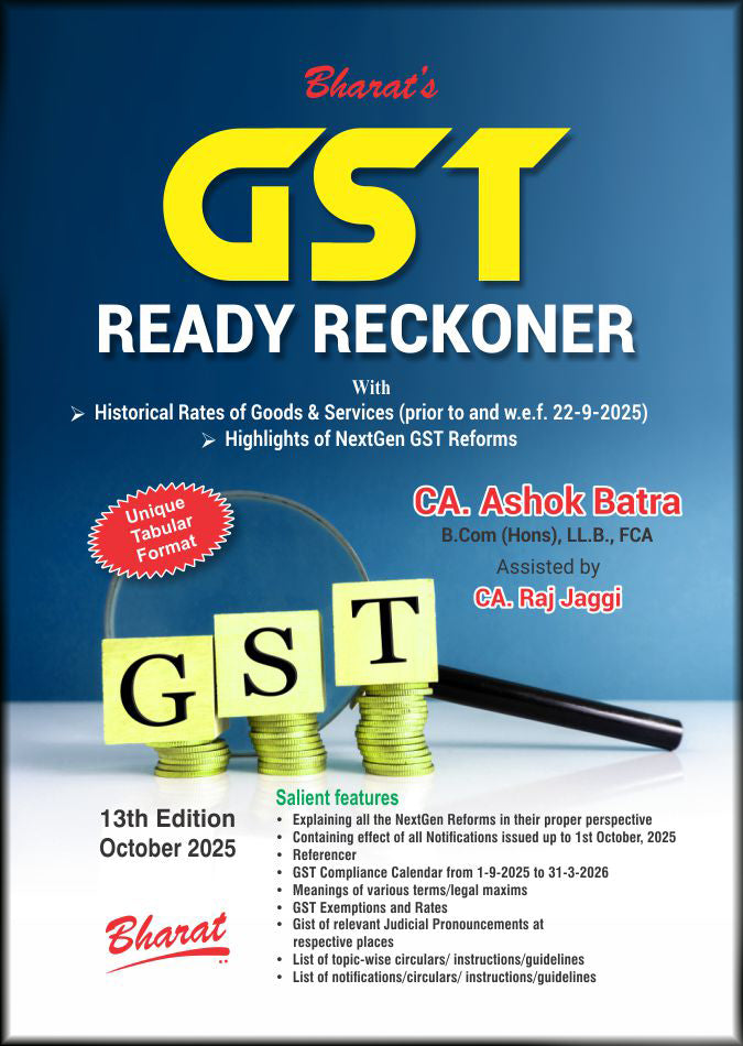 Bharat's GST Ready Reckoner Book by CA Ashok Batra